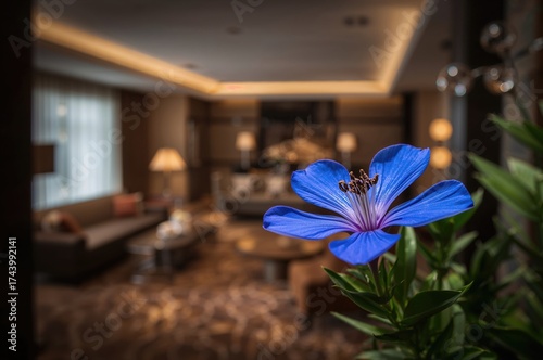 Blue Blossoms at a Luxury H...