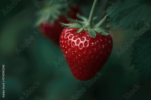 Macro Shot of a Strawberry ...