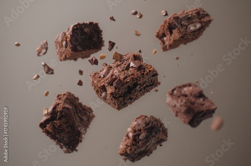 Pieces of tasty chocolate f...