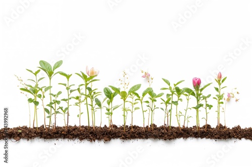 Young plants sprouting inde...