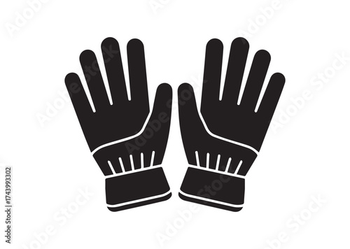 Gardener gloves Icon, Gardener gloves Solid Vector