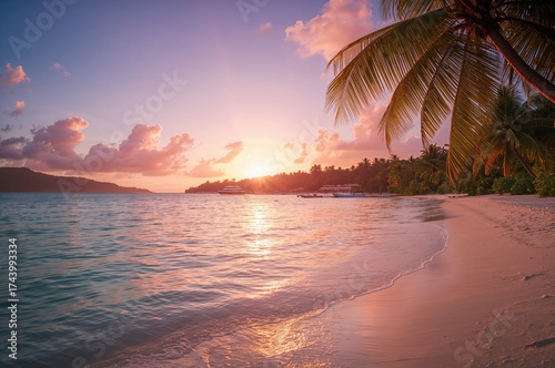 Evening Glow Over Tropical ...