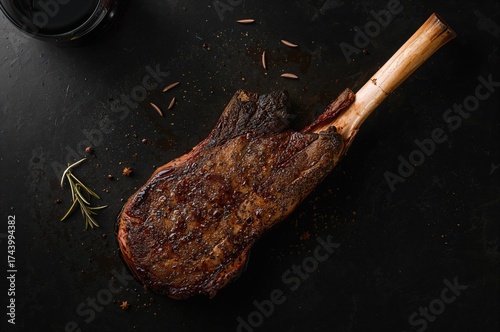 Grilled bone-in Tomahawk st...