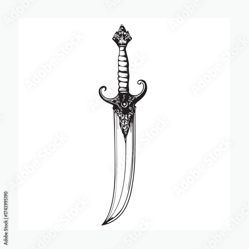 vector illustration of a sword