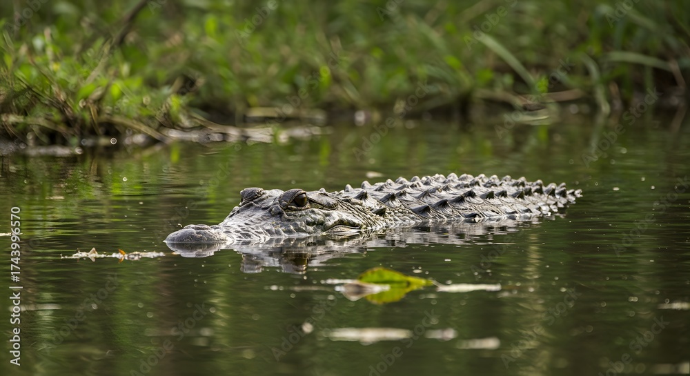 Obraz premium Crocodile in water