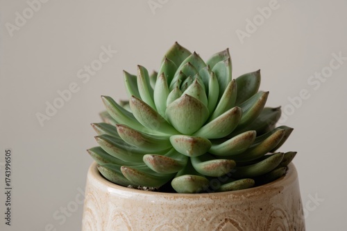 Potted succulent housed in ...