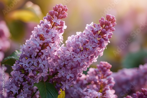 Background of blooming lila...