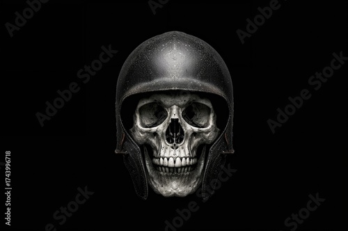 Helmet safeguarding a skull