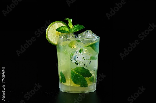 Refreshing cold lemonade fe...