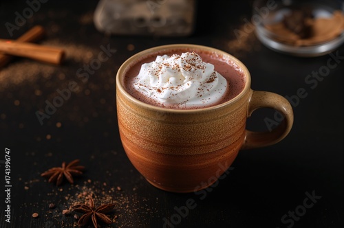 Delicious warm chocolate be...