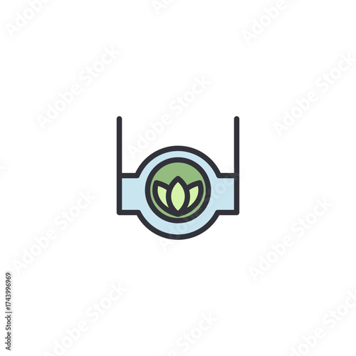 Massage table icon symbolizing massage therapy, body relaxation, and spa service concept.