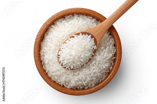 Uncooked jasmine rice in a ...