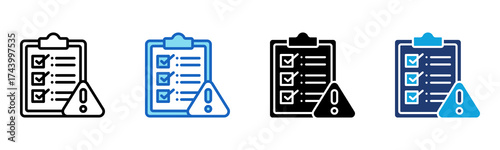 Risk Assessment icon Multi Style Vector Illustration