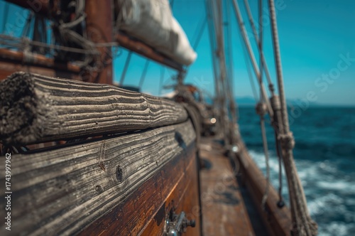 Close-up of ropes and riggi...