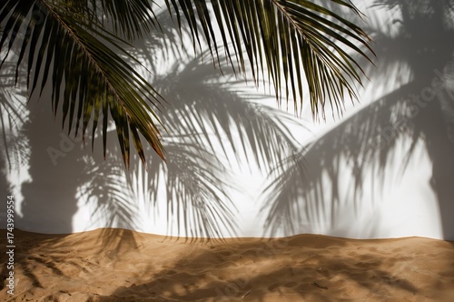 Tropical leaf silhouettes c...