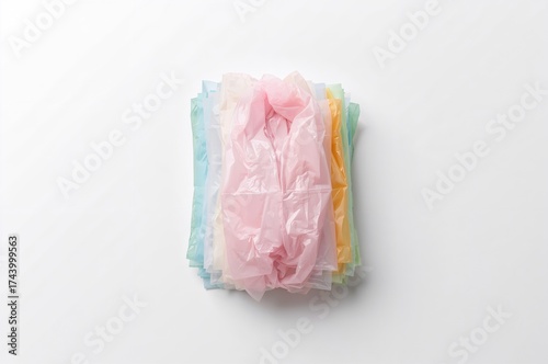 Pile of plastic bags viewed...