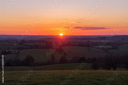 Evening Glow Over The Count...