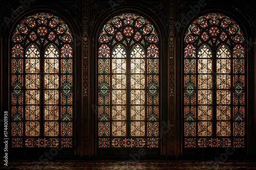 Colored Glass Panels in a G...