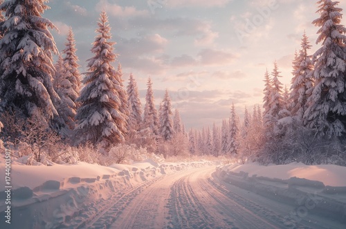 Winter wonderland with fros...