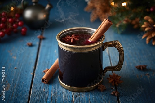 Delicious spiced hot wine s...