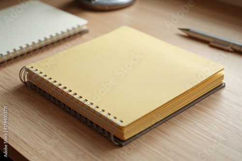 Spiral notebook featuring e...