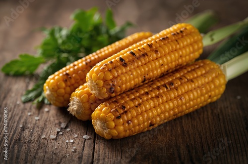 Delicious roasted corn ears...
