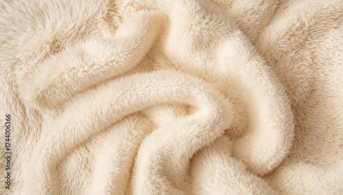 Cozy plush throw with cream...