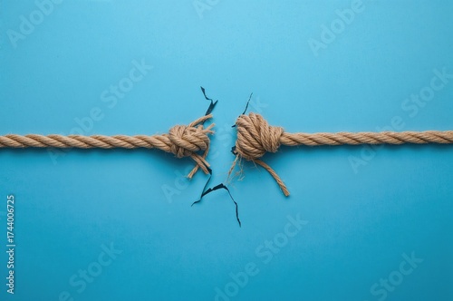 Worn rope on the verge of s...
