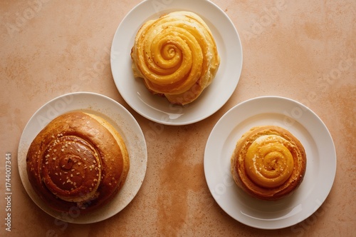 Trio of assorted sweet past...
