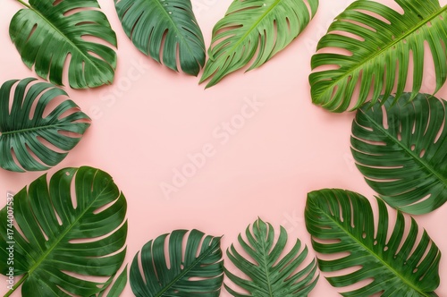 Flat lay summer scene with ...