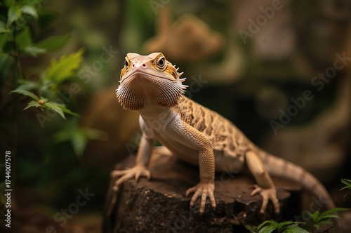 Solitary bearded dragon hou...