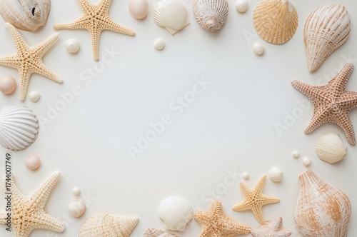 Summer theme with oceanic b...