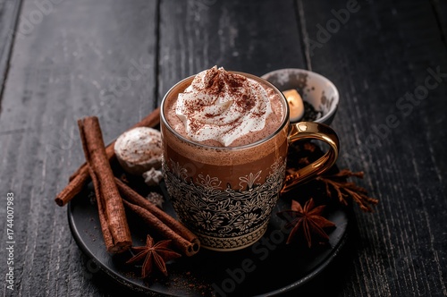 Delicious warm chocolate be...