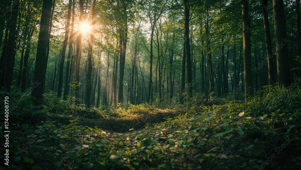 Fototapeta premium Utilizing renewable energy technologies to minimize pollution and carbon footprints is key to future environmental protection and sustainable ESG progress.