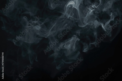 Vapor Against a Dark Backdrop