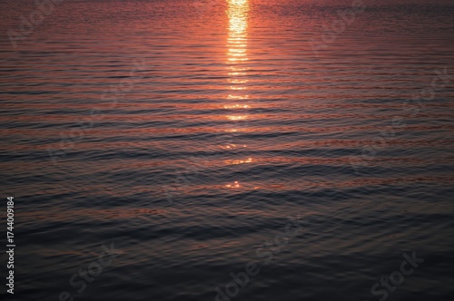 Evening glow mirrored on ge...