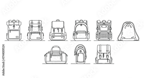 Collection of hand drawn whisk icons representing different styles and designs vector