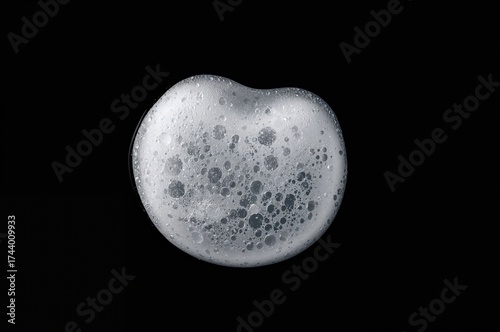 White foamy soap bubbles an...