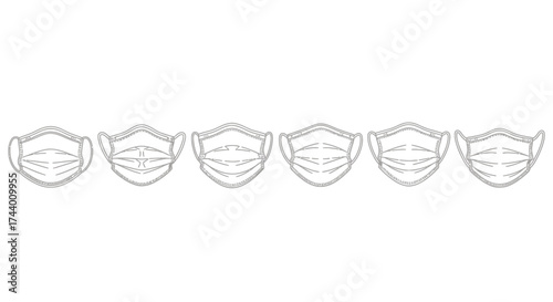 Collection of diverse face mask designs offering protection and style for modern life vector