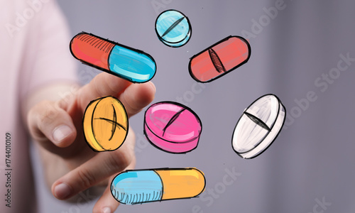 Colorful illustration of va...