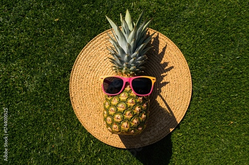Top view of a pineapple wea...