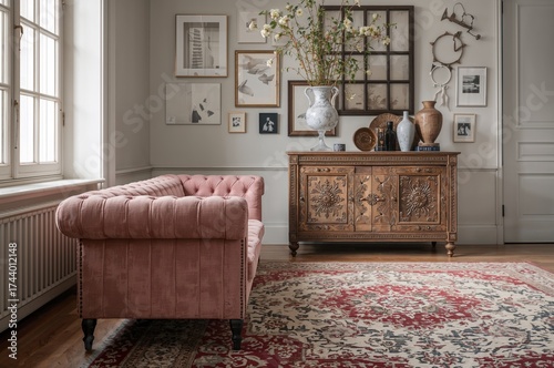 Side view of a lounge area ...