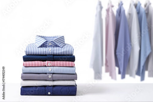 Pile of fashionable shirts ...