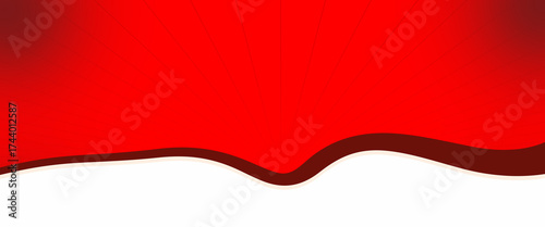 Bold Red Wave Border Design for Creative Projects