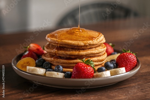 Pile of Fluffy Pancakes Sur...