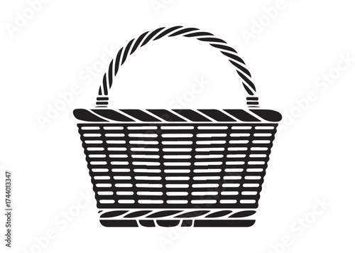 Wicker Picnic basket Icon, Wicker Picnic basket Solid Vector, Wicker Picnic basket Design