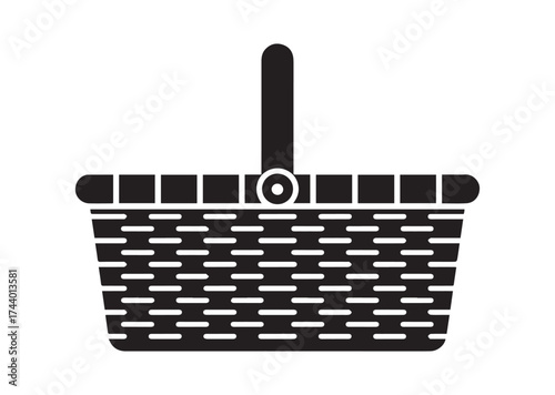 Wicker Picnic basket Icon, Wicker Picnic basket Solid Vector, Wicker Picnic basket Design