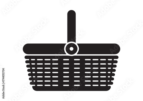 Wicker Picnic basket Icon, Wicker Picnic basket Solid Vector, Wicker Picnic basket Design