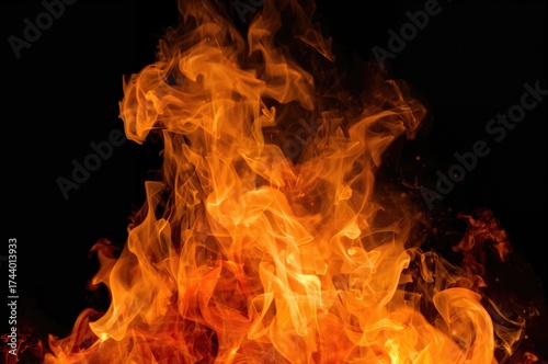 Elegant abstract fire desig...