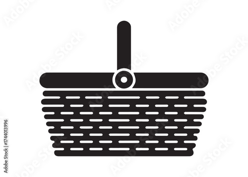 Wicker Picnic basket Icon, Wicker Picnic basket Solid Vector, Wicker Picnic basket Design